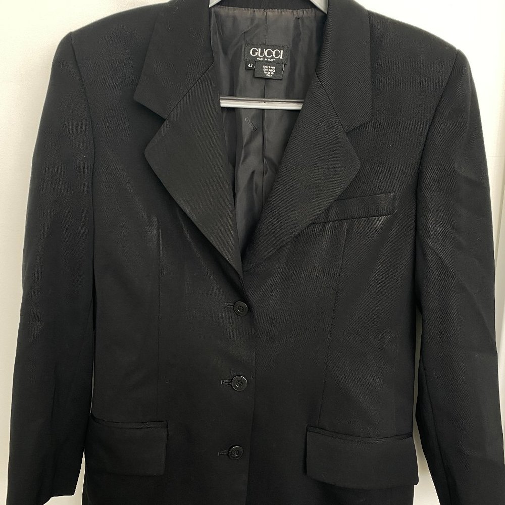 Gucci Men's Black Blazer Size 42